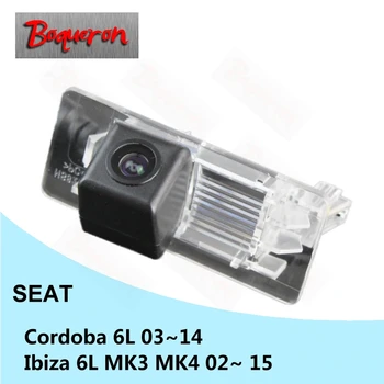 BOQUERON pre SEAT Cordoba Ibiza 6L 6L MK3 MK4 2002~ HD CCD Nepremokavé Auto Kamera spätného zálohy parkovacia kamera