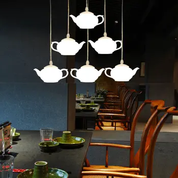 Loft Kanvica Sklenená Droplight Tvorivé Strop Prívesok Zariadenie Svetlo Lampy Zdobia Cafe Bar Restaurant Osvetlenie