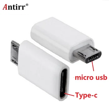 USB 3.1 Typ C Ženské Micro USB Male USB a-C Adaptér Údaje Converter Konektor Pre Telefóny Čierna biela