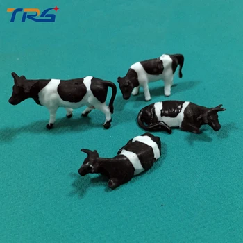 HO zmenšený Model Kravy Miniatúrne Farm Animal Model Krava pre Model Železničnej Rozloženie 50pcs