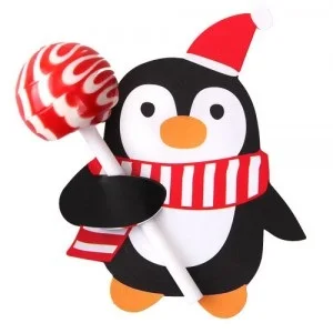 Nové 50pcs Lízatko Kryt Penguin Dizajn Detí, Narodeniny, Svadobné Koláčiky Ozdobíme Sviatok Vianočný Darček Používať Kvalitné