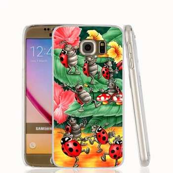 HAMEINUO lienka lady bug prípade mobilného telefónu kryt pre Samsung Galaxy A3 A310 A5 A510 A7 A8 A9 2016 2017