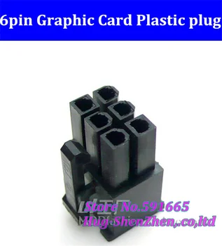 Vysoko Kvalitné Čierna 5557/ 6Pin muž pre PC/počítač PCI-E konektor Napájania plastové shell