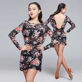 2018 Nové Sexy latinské Tanečné Šaty Pre Ženy, 5 Farby Výkon Sukne Pre latinskú/Cha cha/Rumba/Samba Lady latinské Tanečné Šaty
