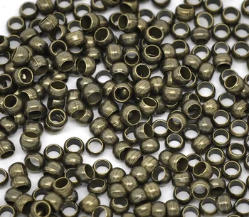 8SEASONS Antické Bronzové Krimpovacie Korálky Zistenia 3mm,predala za paketové 1000 2016 nové