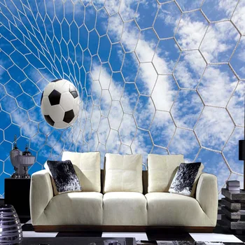 Osobné Prispôsobenie 3D Nástenné Moderné Tapety Blue Sky Futbal, detský Izba Obývacia Izba Dekor Interiéru Foto Tapety 3D