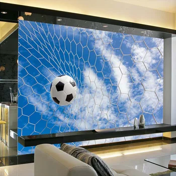 Osobné Prispôsobenie 3D Nástenné Moderné Tapety Blue Sky Futbal, detský Izba Obývacia Izba Dekor Interiéru Foto Tapety 3D