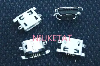 10pcs Konektor Micro USB 5pin ťažké plechu 1,6 mm žiadne vedľajšie Ploché ústa bez curling strane Žena Pre Mobilný Telefón, USB plug chvost