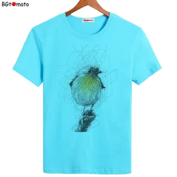 BGtomato 2017 Nové Módne Značky T Shirt Globálneho predaja 3D Vytlačené Vtákov t-shirts Mužov Letné Topy Tees Hip Hop Anime Mužské Tričko