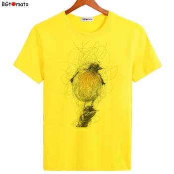 BGtomato 2017 Nové Módne Značky T Shirt Globálneho predaja 3D Vytlačené Vtákov t-shirts Mužov Letné Topy Tees Hip Hop Anime Mužské Tričko