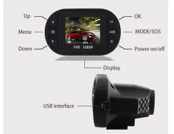 C600 Auta DVR 1.5 palcový TFT Displej Mini Car DVR 12 IR LED pre Nočné Videnie Auto Vozidla Videokamera G-senzor Slučky Záznam