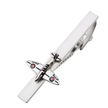 Klasická Kravata Bar Spitfire Vojna Lietadlo Dizajn Kravatu Klip pre pánske Lietadla Kravatu Pin Klipy