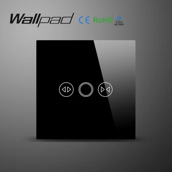 Wallpad Galss EÚ UK Dotykové Ovládanie Smart Elektrický Dotyk Záclonové Rolety nástenný Spínač S LED indikátor Modré Podsvietenie