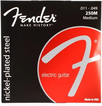Fender 250M Super Nickel-Plated Steel Stredné Elektrická Gitara, Struny, 11-49