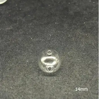 20pcs 14 mm kolo loptu sklo svete bublina ampulka double hole sklenenej fľaštičke prívesok sklenené fľaše diy strany Šperkov náhrdelník príslušenstvo