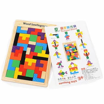 Puzzle Hra pre dieťa Vzdelávacie Puzzle Dreva pre dieťa Farebné Drevené Tangram Mozgu Teaser Puzzle Dieťa Vzdelávacie Hračka