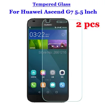2 Ks/Veľa Pre Huawei G7 Tvrdeného Skla 9H 2.5 D Premium Screen Protector Fólia Pre Huawei Ascend G7 / G7-L01 / G7-L03 5.5