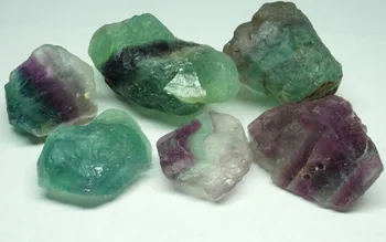 Fluorite 2,2 Lb Veľa Prírodné Zelené, Fialové Kamene