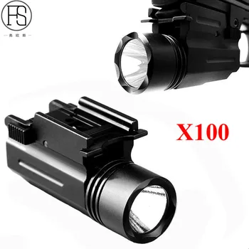 Kvalitné 600Lm Taktické LED Baterky Puška Pištoľ Pištoľ, Hliníkový Svetlo Na Lov Streľba Airsoftové Baterka 20 mm Železničnej