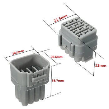 1 Sada 12 Pin Spôsobom Zapečatené Elektrického Drôtu Konektor Plug Nepremokavé 2.2 mm do 2,5 mm Pre Auto Auto