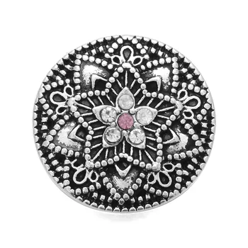 10pcs/veľa Zmiešané Krása Kvetu Drahokamu 18 mm Modul Tlačidiel fit DIY Snap Náramky&Prívesky, Šperky Pre Ženy