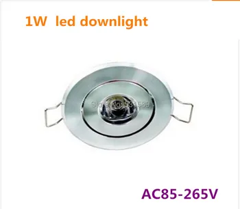DHL 50pcs/veľa LED 1w/3W Č stmievateľné/stmievateľné led downlight Hliníkový Materiál, Výstava svetlo displej lampa 110-220V