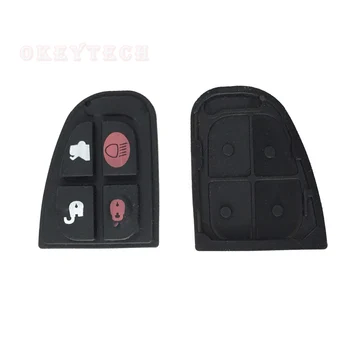 Okeytech 1pcs Diaľkové príveskom, 4 Tlačidlo Gumy Key Pad Prepínač Opravy Nahradiť Súprava Príslušenstva pre Jaguar X Type XF S XJ XK TYP