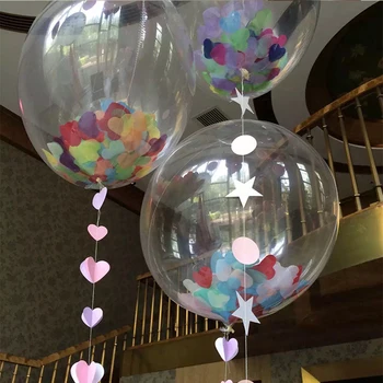 1pc 24 palcový Clear Balóny Transparentné DIY Hélium Ballon Narodeniny, Svadobné Party Balóny Izba Dekor Deň Detí Balón