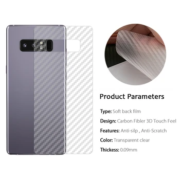 Mäkké 3D Zadný Kryt, Ochranná Fólia Pre Samsung Galaxy S6 S7 Okraji S8 S9 Plus Poznámka 8 Zadné Screen Protector Nálepky (Nie Sklo)