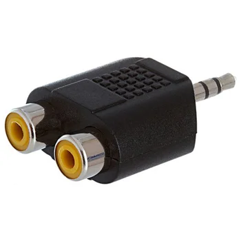 WSFS Hot 3,5 mm Stereo Konektor Na Dual RCA Jack Adaptér