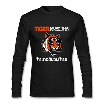 Plný Muž Tričko New Vysoká Kvalita Pre Človeka Tiger Muay Thai Kickbox, T Košele Pre-bavlna Populárne v Pohode Tee Tričko Vzory