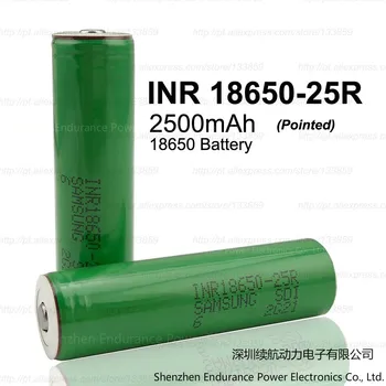 2 ks .. Nový, originálny INR18650-25R 25R 20A vypúšťanie lítiovej batérie, 2500 mAh Elektronická Cigareta Batérie + spp