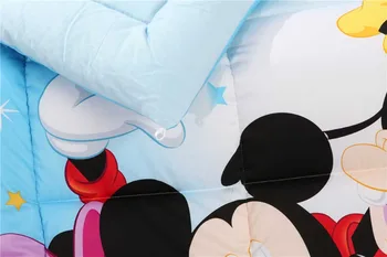 Mickey Minnie Mouse, Káčer Donald Goofy Paplóny Jeden Twin Queen Size Chlapci Prešívaný Bavlnou Jeseň Zimná Modrá Karikatúra Osobnosť