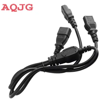 Jeden Server C14 do C13 Y Splitter Predlžovací kábel Napájací Kábel, Kábel 1 m Napájací Kábel 16AWG New Black AQJG