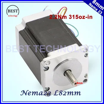 NEMA 23 CNC Stepper motor 57x82mm 3A 2.2 N. m D=8MM 315Oz-v Nema23 CNC Router Rytie stroj na frézovanie 3D tlačiarne Vysokej Kvality