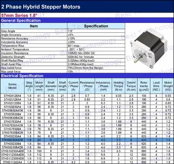 NEMA 23 CNC Stepper motor 57x82mm 3A 2.2 N. m D=8MM 315Oz-v Nema23 CNC Router Rytie stroj na frézovanie 3D tlačiarne Vysokej Kvality