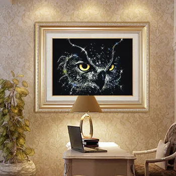Nové 5D DIY Diamond Maľovanie Owl Full Námestie Kryštál Diamantu Maľovanie Cross Stitch Čierna Sova Zvierat Vyšívanie Domov Dekoratívne