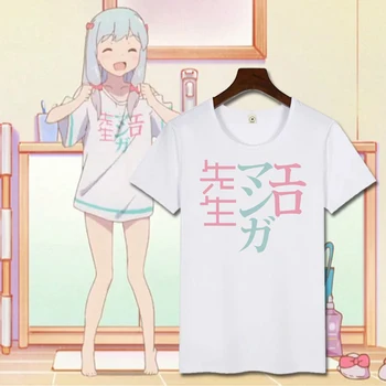 Nové Eromanga Sensei Sagiri Izumi Cosplay T-shirt Módne Masamune Izumi Anime mužov Tričko bavlna, Krátky Rukáv, Topy Čaj