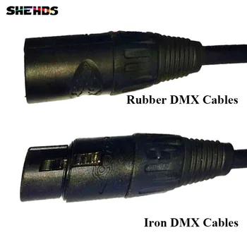 5 Metrov Železa DMX Káble alebo Gumy DMX Káble Vysokej Kvality, 3-pin pripojenie signálu DMX káble pre fáze svetlo pohyblivé hlavy