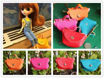 Doprava zadarmo náhodné farby Miniatúrne bábika taška pre Blyth Azone Momoko licca bjd bábika Príslušenstvo, hračky, darčekové dievča hrať dom
