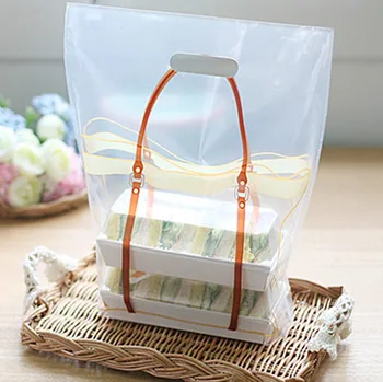 Uzavrieť taška pekáreň potravín package plastového vrecka cookie box chlieb sandwich ručné prenosné veľká veľkosť transparentné tašky