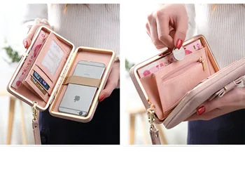 Kabelke peňaženku žena slávnej značky držiteľov karty mobil pocket darčeky pre ženy, peniaze taška spojka