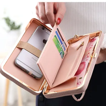 Kabelke peňaženku žena slávnej značky držiteľov karty mobil pocket darčeky pre ženy, peniaze taška spojka