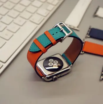 Originálne Kožené hodinky kapela popruhy pre apple hodinky série 1 2 3 iwatch herm watchbands