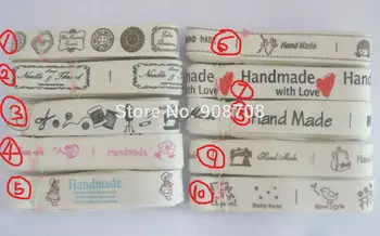 Potlačené Bavlnené Pásky Ručné šitie štítok tašky webbng 5 Metrov darčekový balíček Stuhy dekorácie 16410004