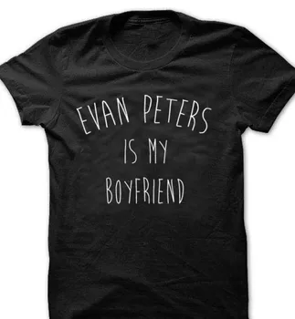 Evan Peters je môj priateľ Čierne tričko moletom robiť tumblr ženy tričko bežné topy tees estetické t shirt Evan Peters topy
