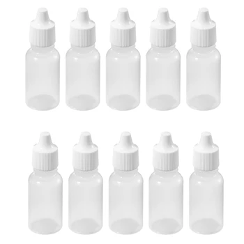 10Pcs 10 ML 1/3 OZ Plastové Detská Kvapkadla Fľaše, Olej, Mlieko Naplniteľné Fľaše