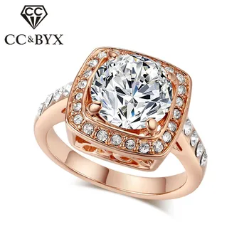 CC Fashion Módne Šperky Prstene Pre Ženy, Luxusné Námestie Kamenné Svadobné Svadobné Zásnubný Prsteň Cincin Wanita CC1047