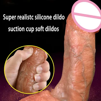 Nové Super Realistický Mäkké Silikónové Dildo Muž Umelý Penis Bulík Falošné Dick Dilda Pre Ženy, Dospelých, Sexuálne Hračky, Erotické Produkty