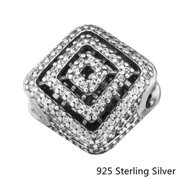 CKK Autentické 925 Sterling Silver Šperky Geometrické Línie Módne Charms Korálky Hodí Fandola Náramky
